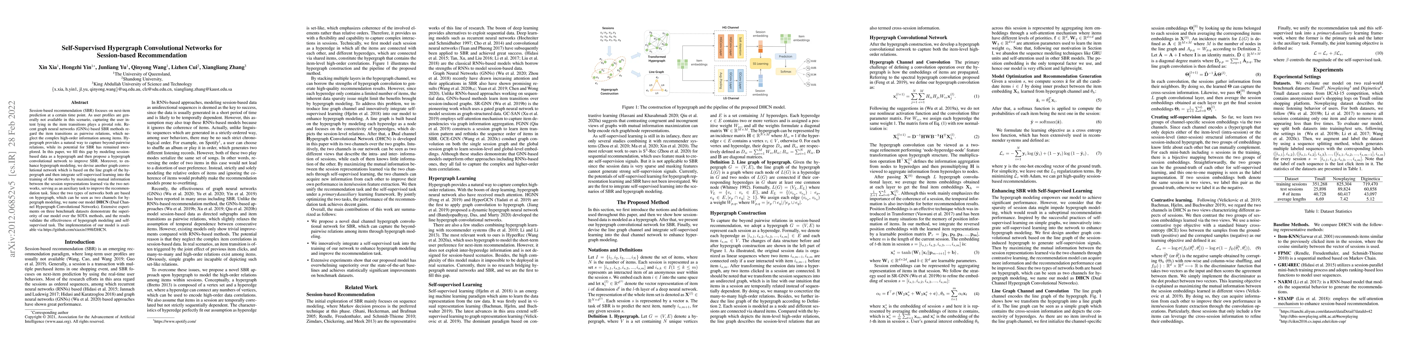 Thumbnail for Self-Supervised Hypergraph Convolutional Networks for Session-based
  Recommendation