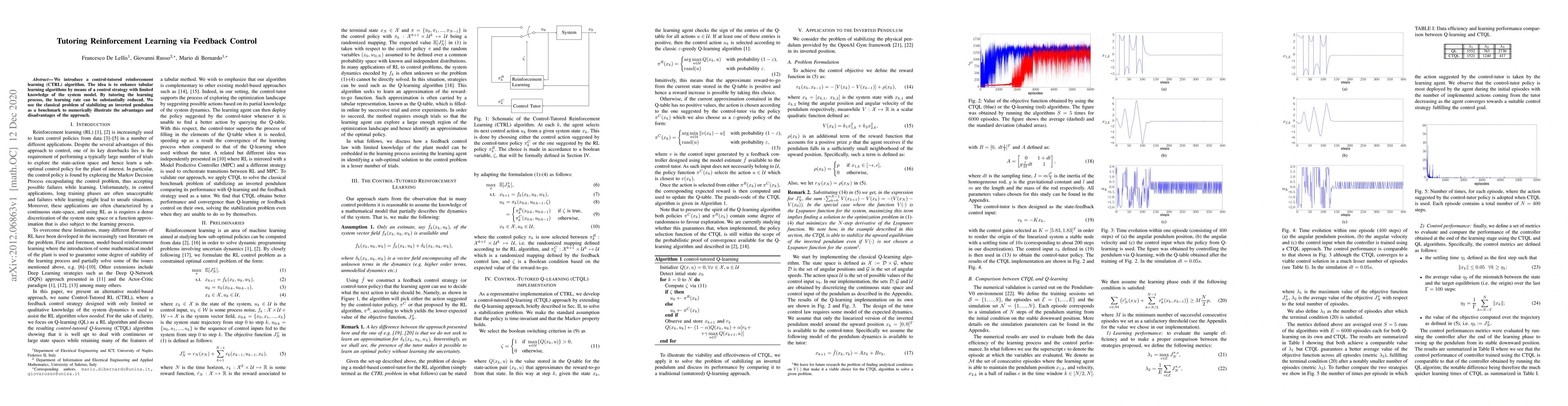 Thumbnail for Tutoring Reinforcement Learning via Feedback Control