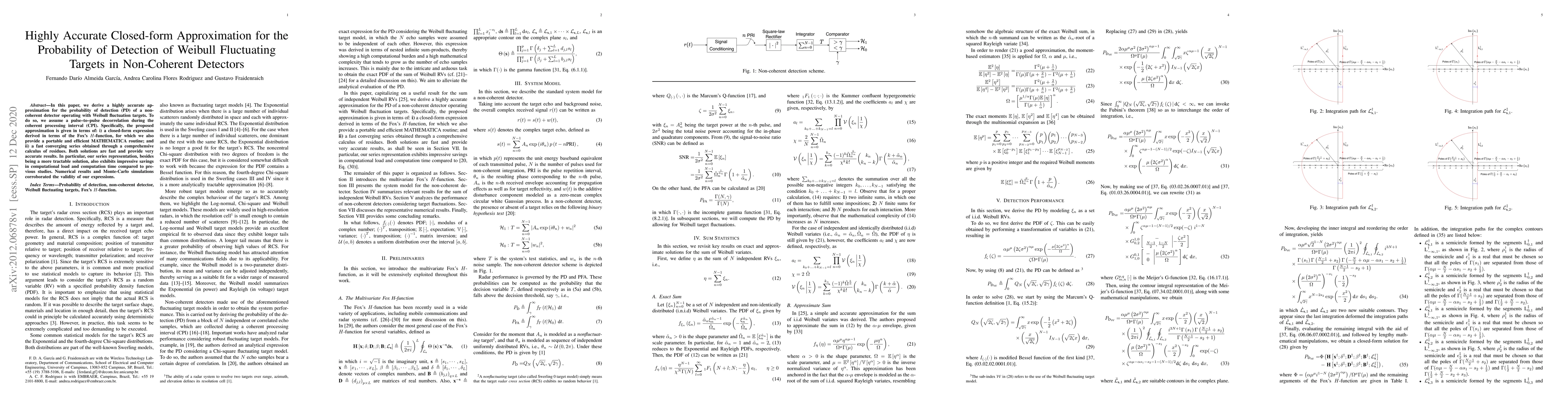 Thumbnail for Highly accurate closed-form approximation for the probability of
  detection of Weibull fluctuating targets in non-coherent detectors