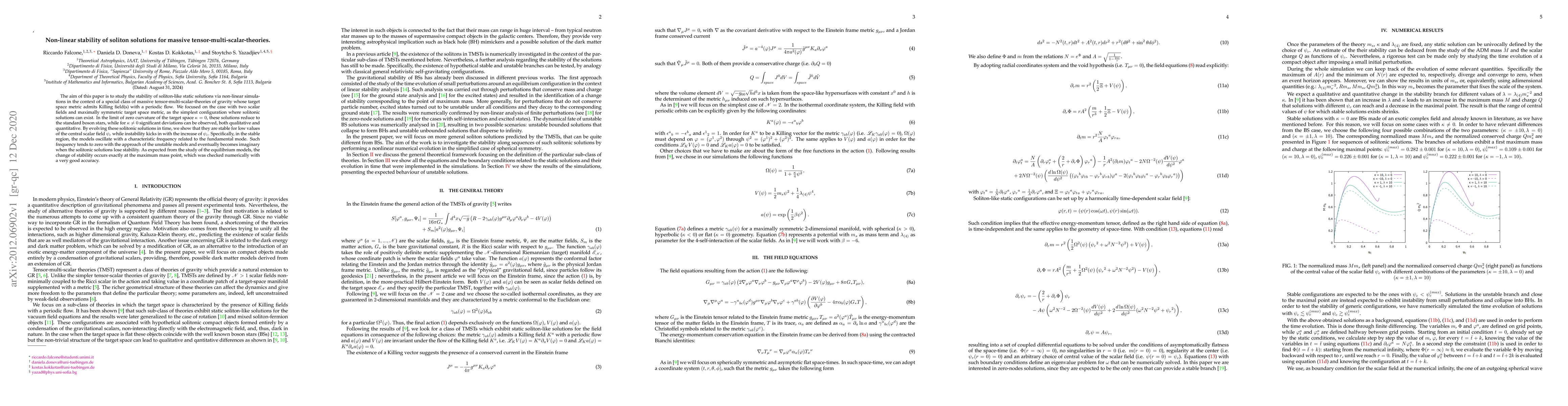 Thumbnail for Non-linear stability of soliton solutions for massive
  tensor-multi-scalar-theories