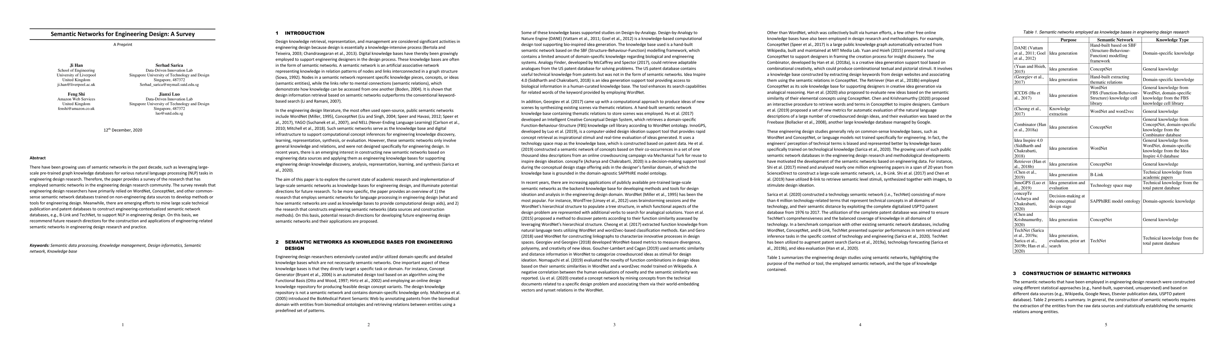 Thumbnail for Semantic Networks for Engineering Design: A Survey