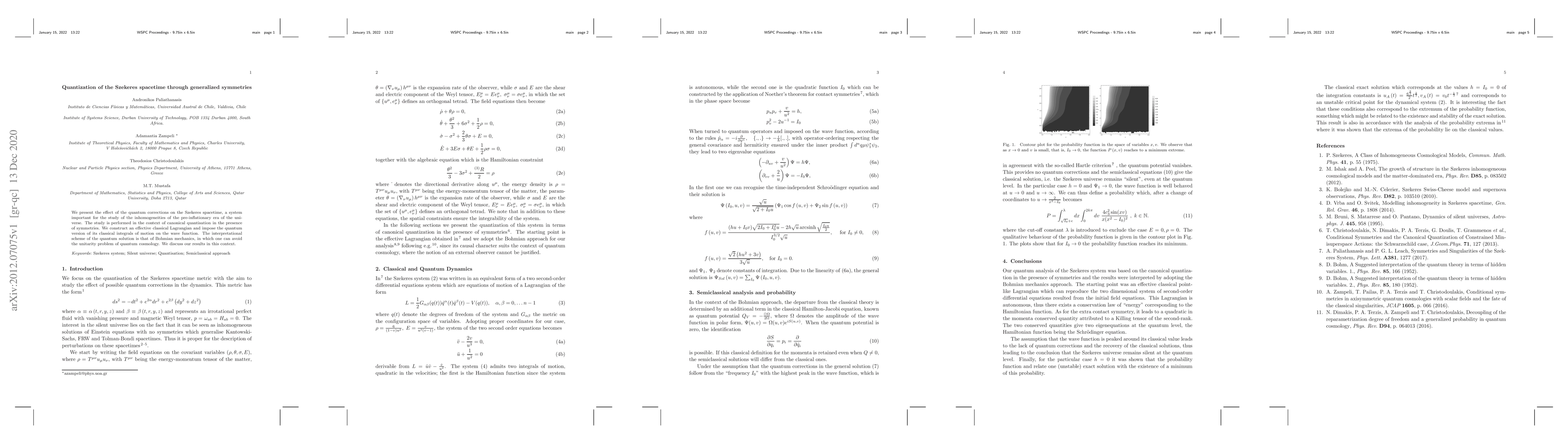 Thumbnail for Quantization of the Szekeres spacetime through generalized symmetries