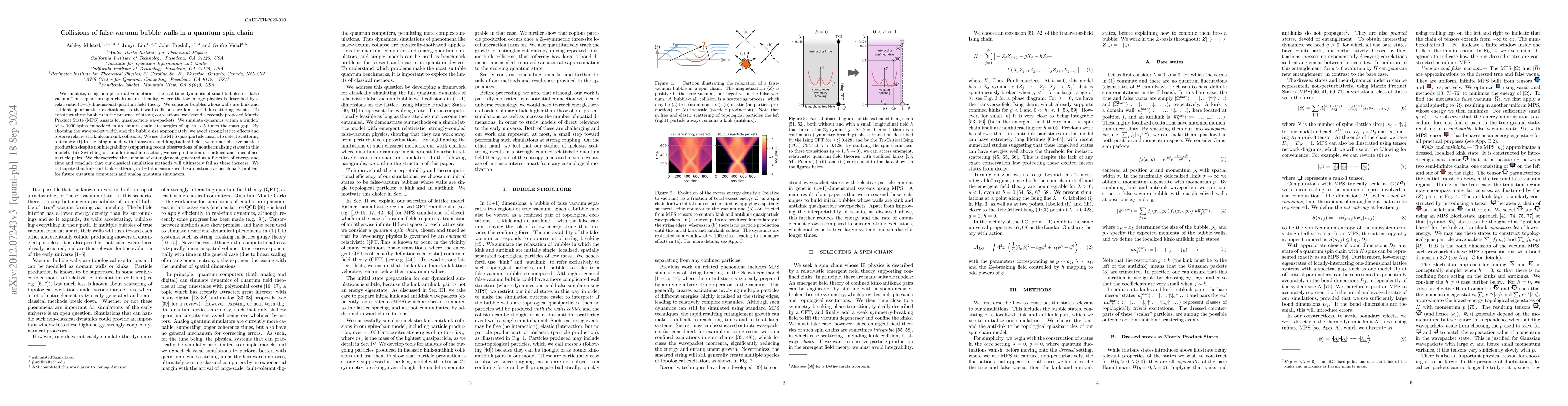 Thumbnail for Collisions of false-vacuum bubble walls in a quantum spin chain