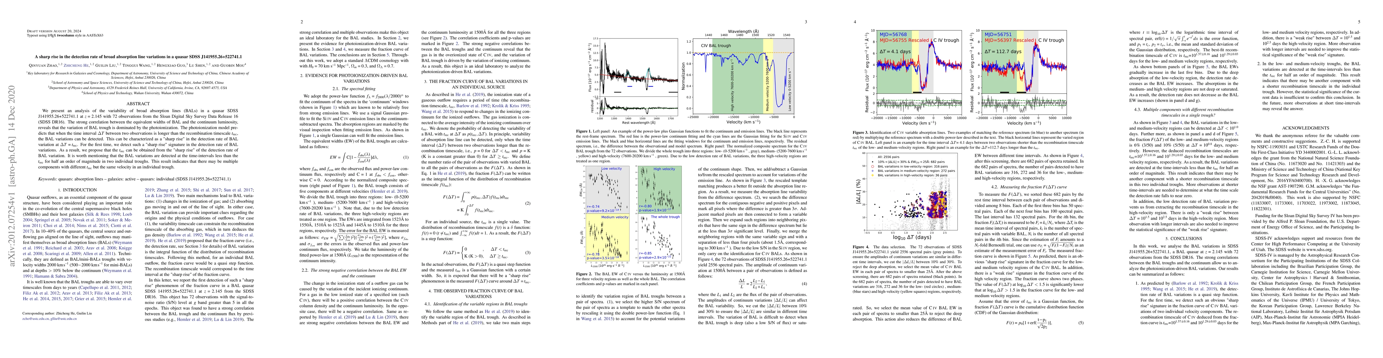 Thumbnail for A sharp rise in the detection rate of broad absorption line variations
  in a quasar SDSS J141955.26+522741.1