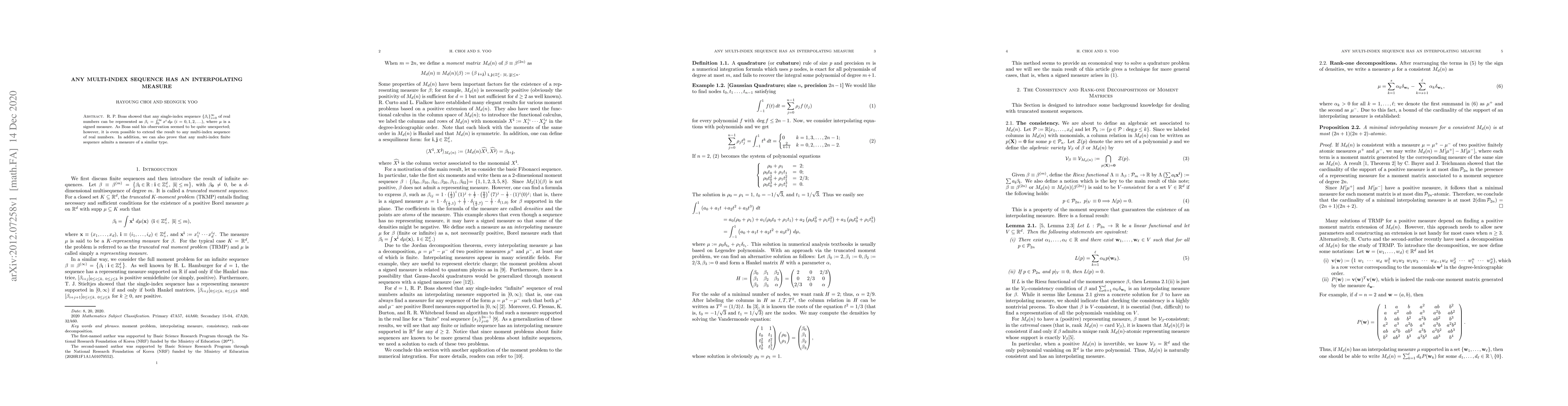 Thumbnail for Any multi-index sequence has an interpolating measure