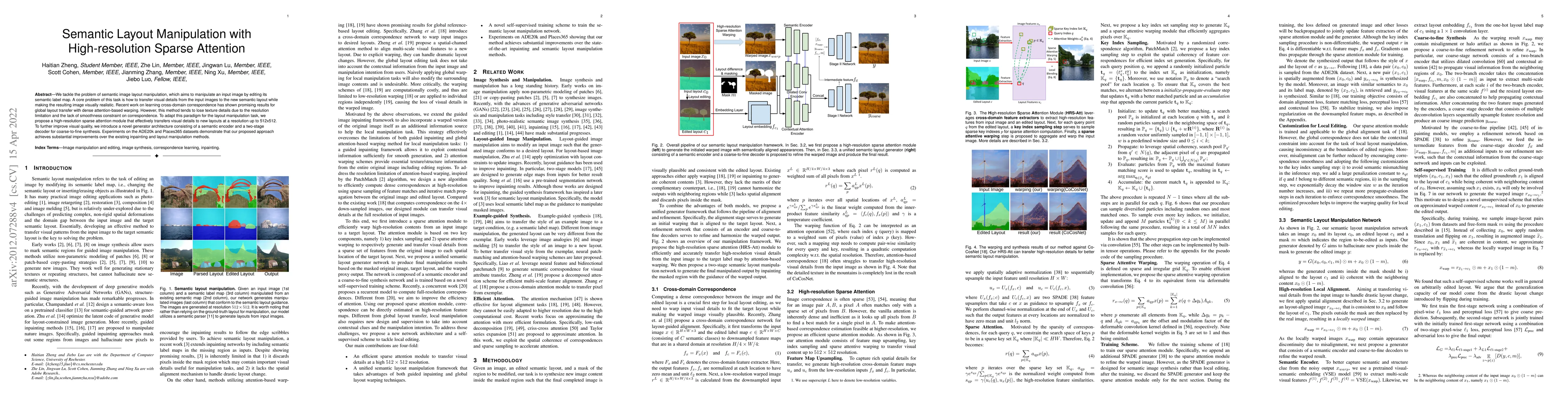 Thumbnail for Semantic Layout Manipulation with High-Resolution Sparse Attention