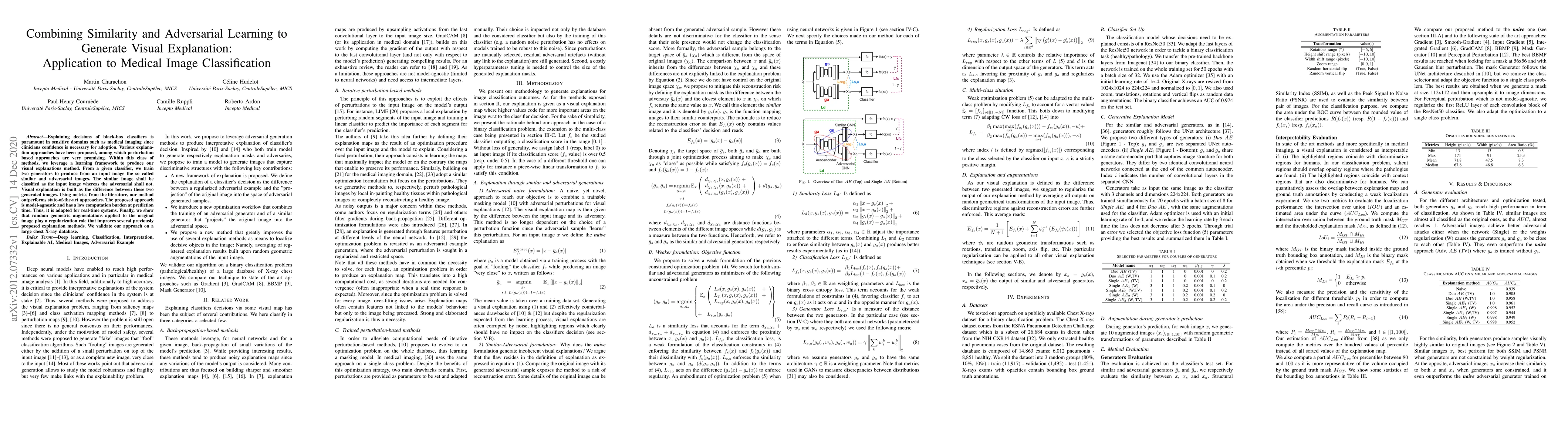 Thumbnail for Combining Similarity and Adversarial Learning to Generate Visual
  Explanation: Application to Medical Image Classification