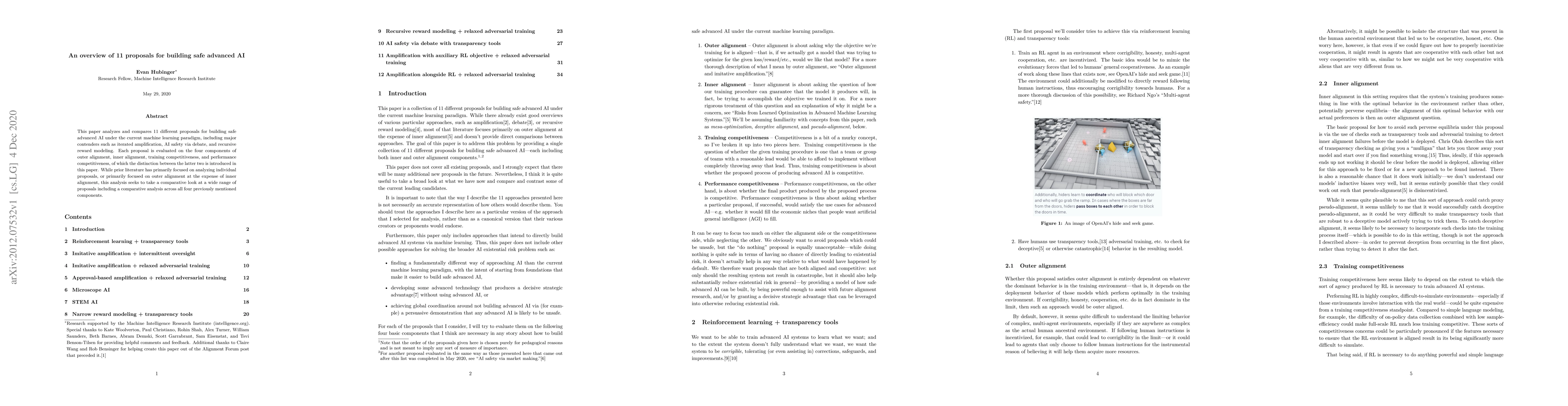 Thumbnail for An overview of 11 proposals for building safe advanced AI