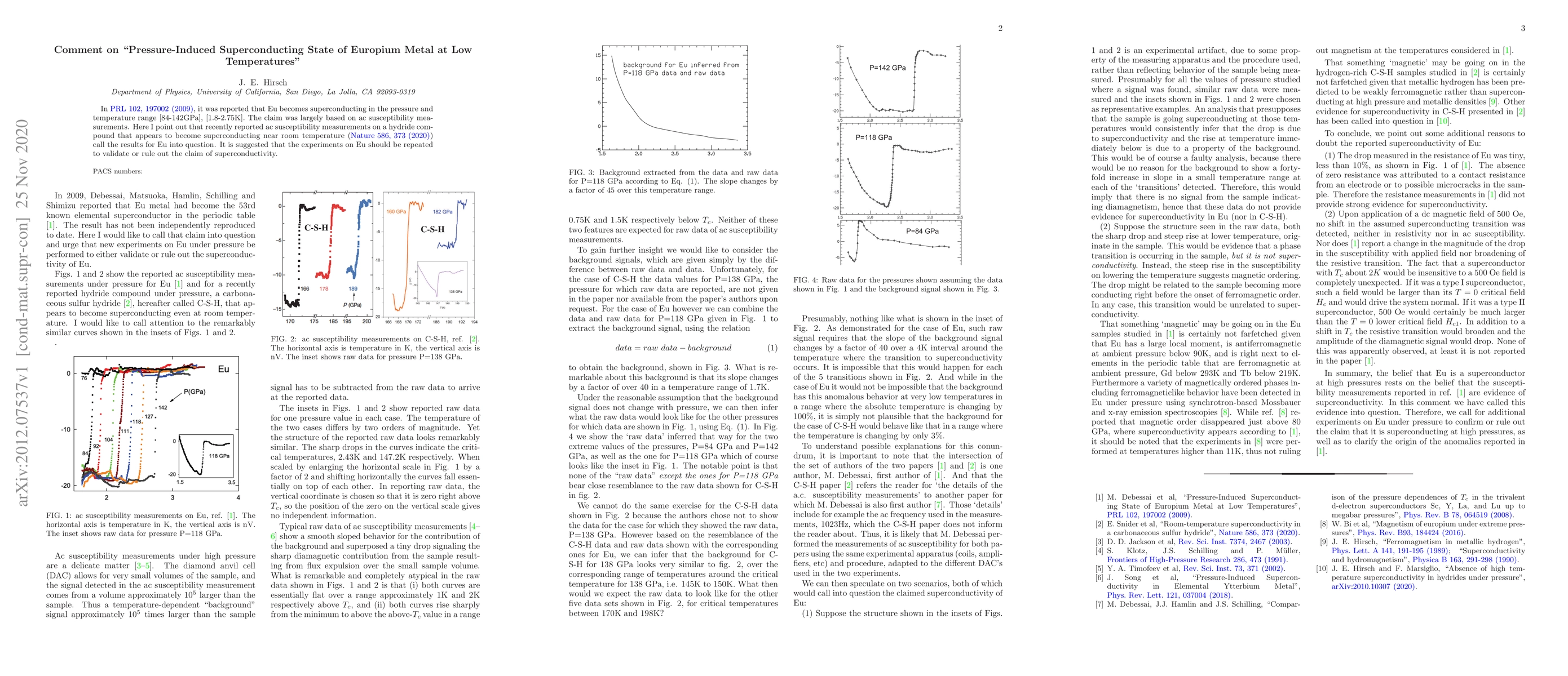 Thumbnail for About the Pressure-Induced Superconducting State of Europium Metal at
  Low Temperatures