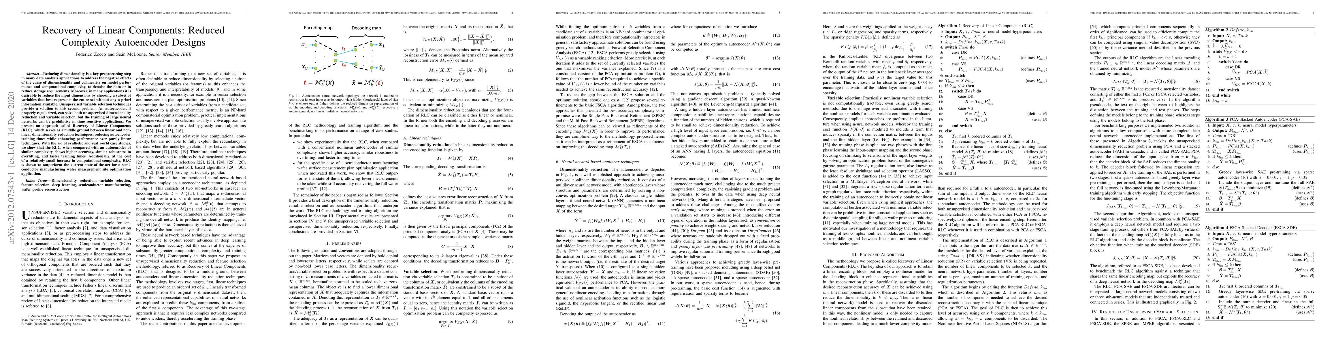 Thumbnail for Recovery of Linear Components: Reduced Complexity Autoencoder Designs