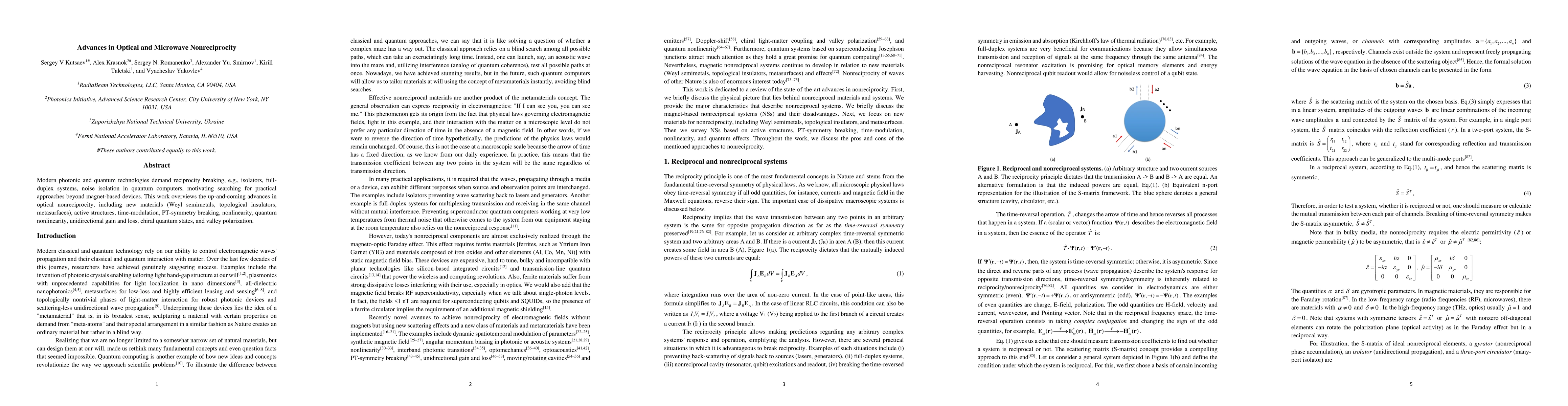 Thumbnail for Advances in Optical and Microwave Nonreciprocity