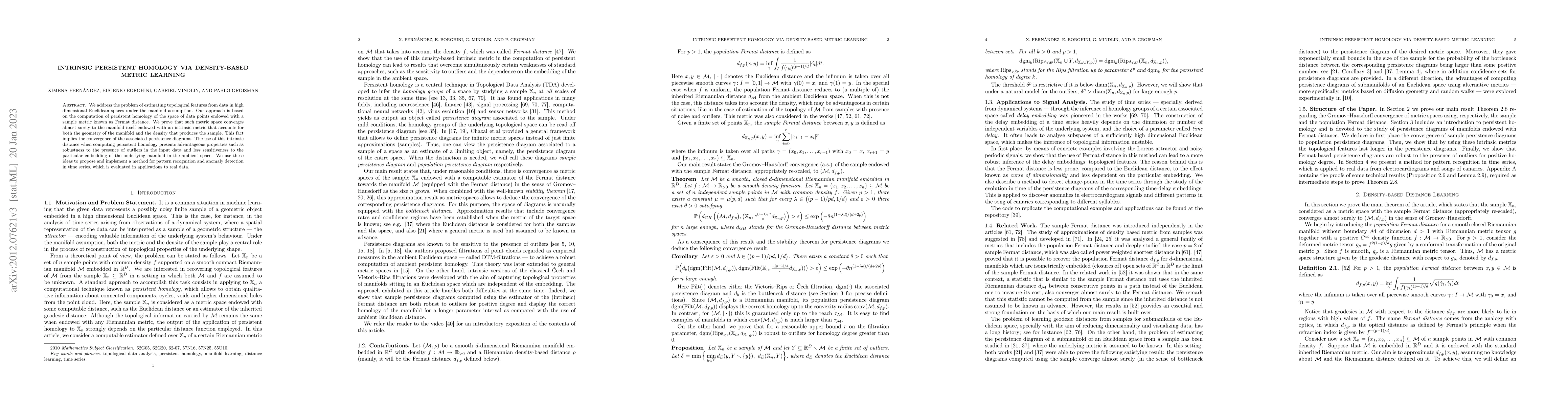 Thumbnail for Intrinsic persistent homology via density-based metric learning