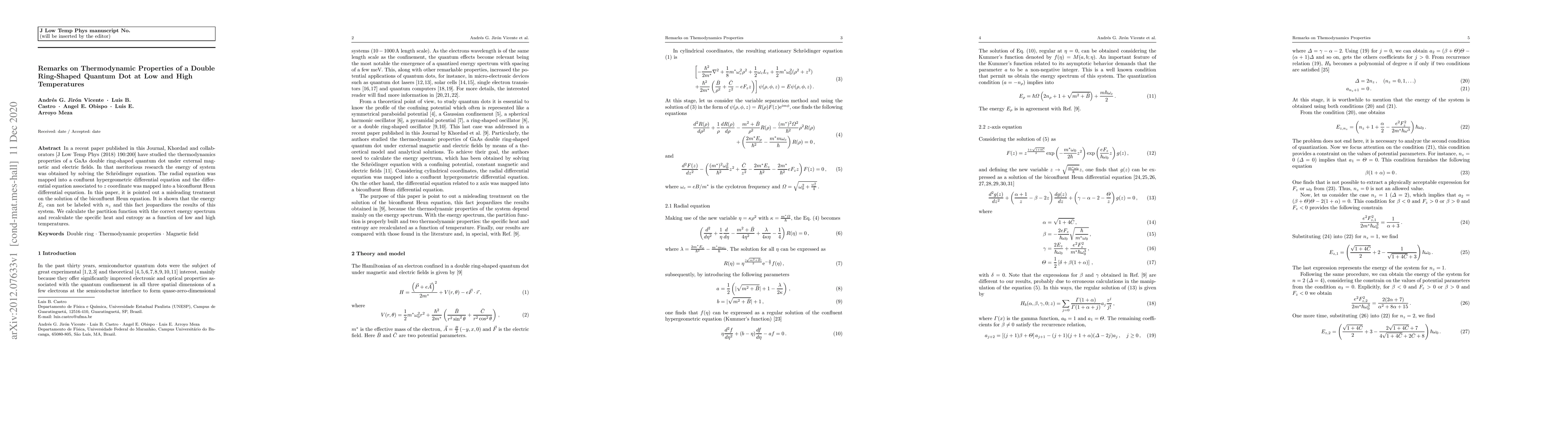 Thumbnail for Remarks on thermodynamic properties of a double ring-shaped quantum dot
  at low and high temperatures