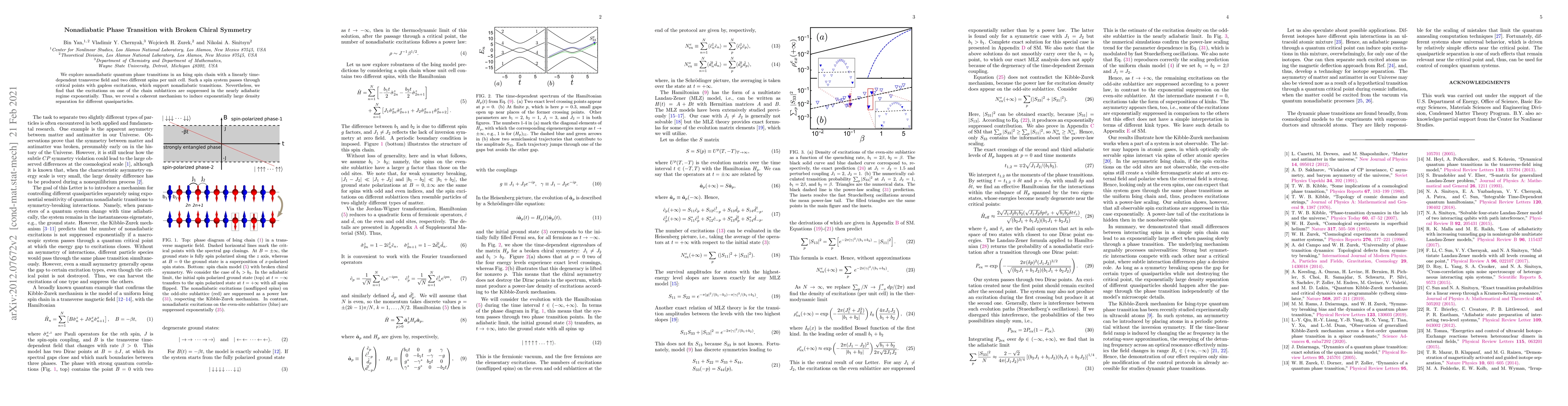 Thumbnail for Nonadiabatic Phase Transition with Broken Chiral Symmetry