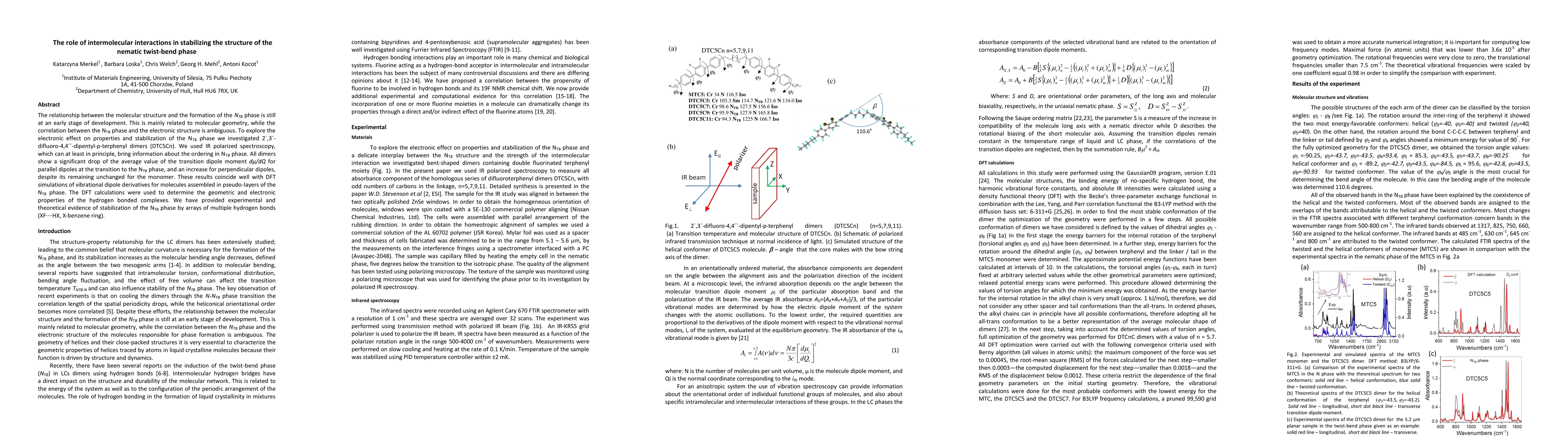 Thumbnail for The role of intermolecular interactions in stabilizing the structure of
  the nematic twist-bend phase