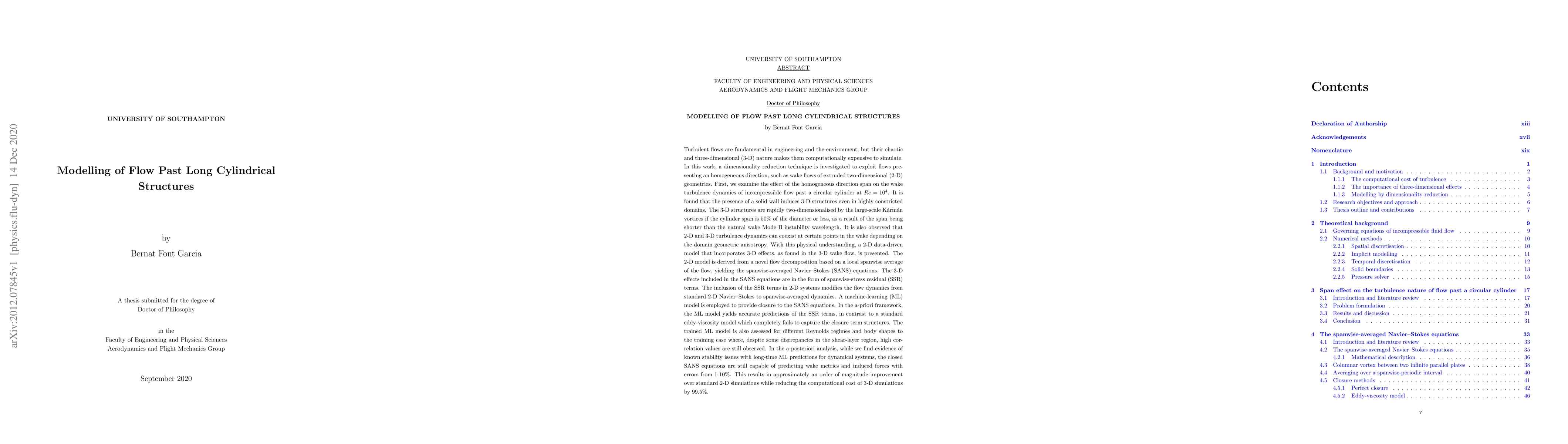 Thumbnail for Modelling of Flow Past Long Cylindrical Structures