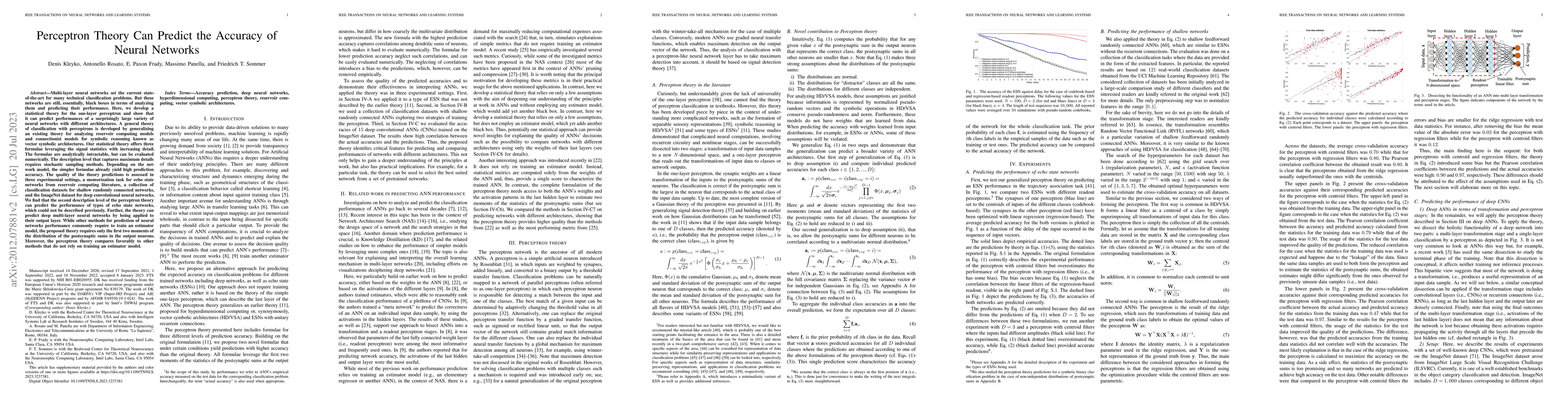 Thumbnail for Perceptron Theory Can Predict the Accuracy of Neural Networks