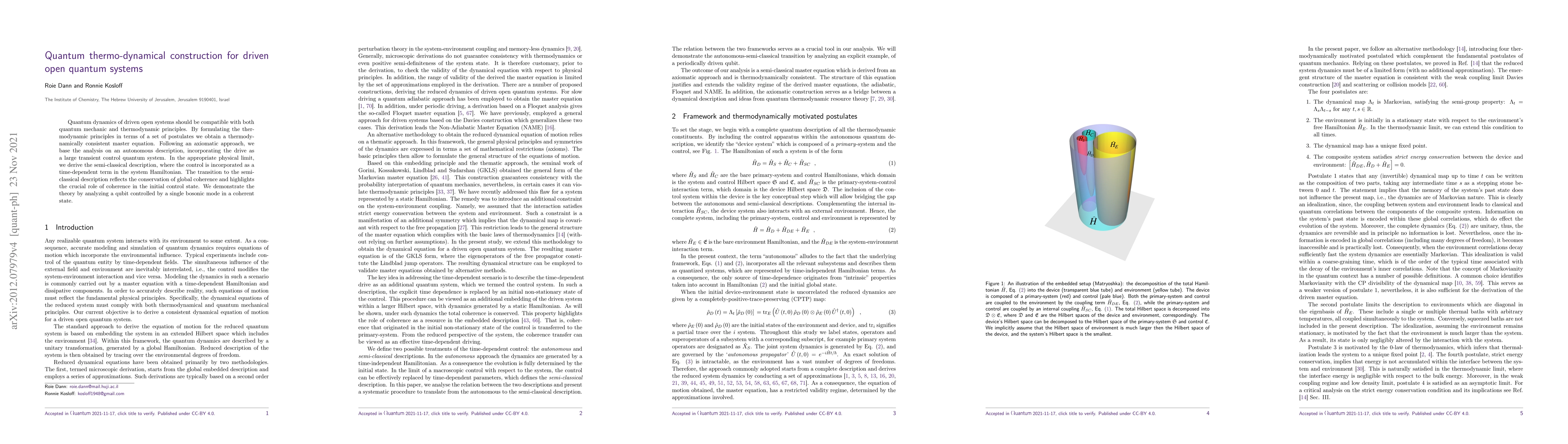 Thumbnail for Quantum thermo-dynamical construction for driven open quantum systems