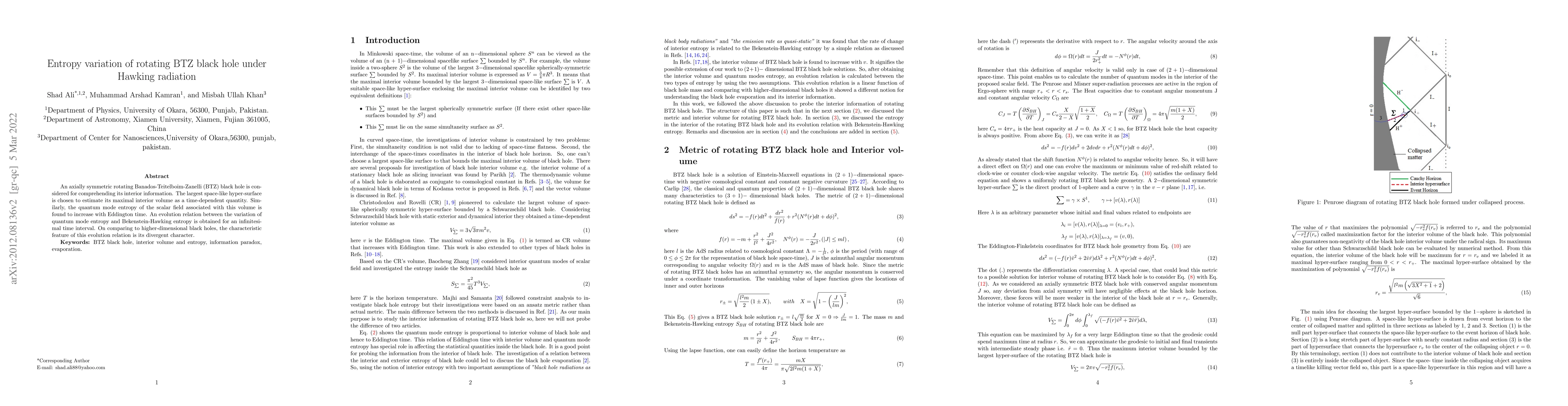 Thumbnail for Information evolution in the interior of an axially symmetric BTZ black
  hole