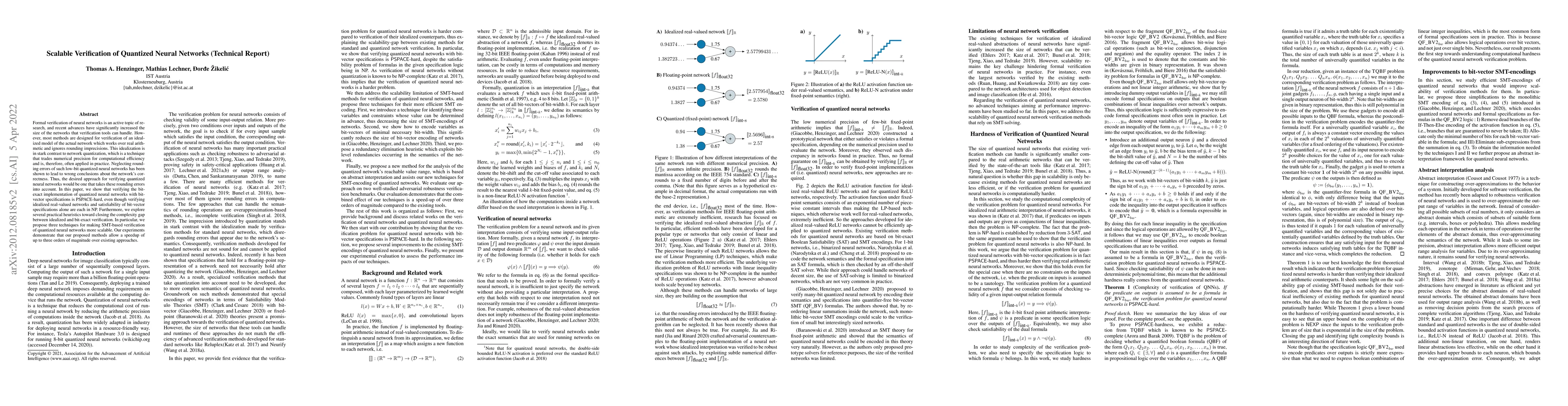 Thumbnail for Scalable Verification of Quantized Neural Networks (Technical Report)