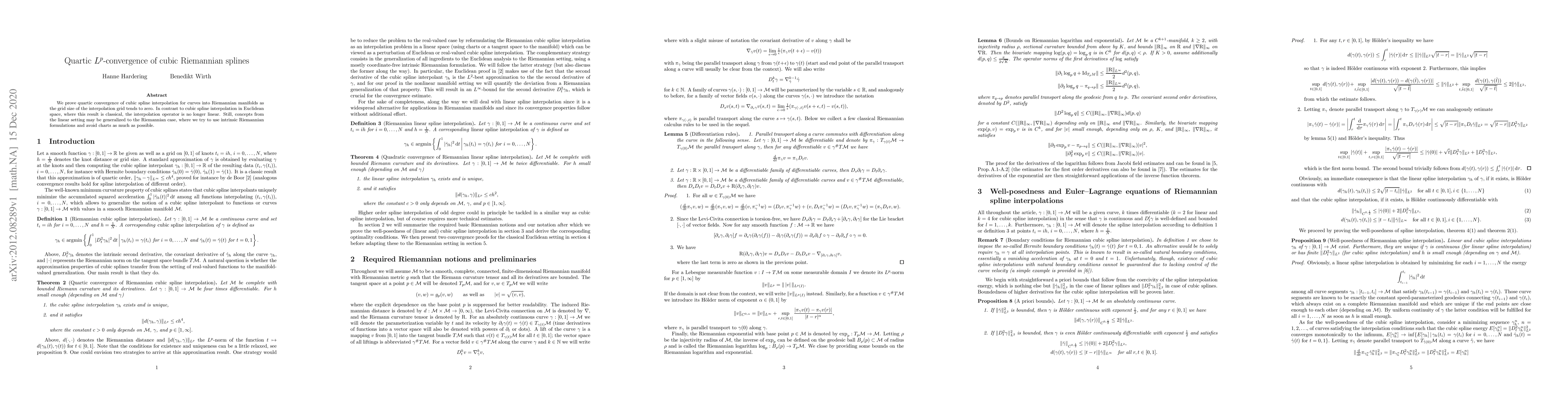 Thumbnail for Quartic $L^p$-convergence of cubic Riemannian splines
