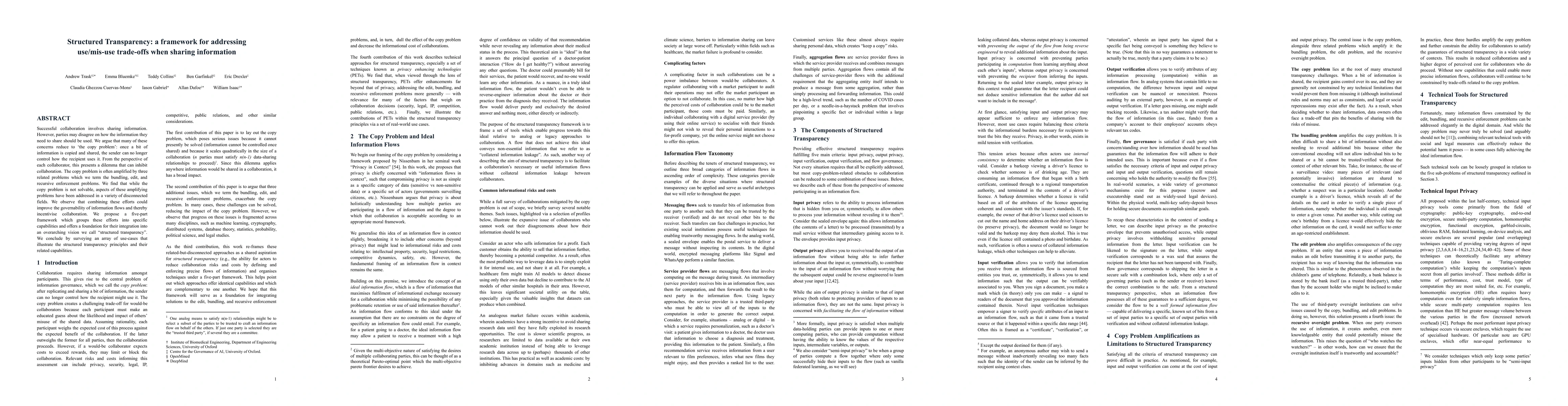 Thumbnail for Beyond Privacy Trade-offs with Structured Transparency