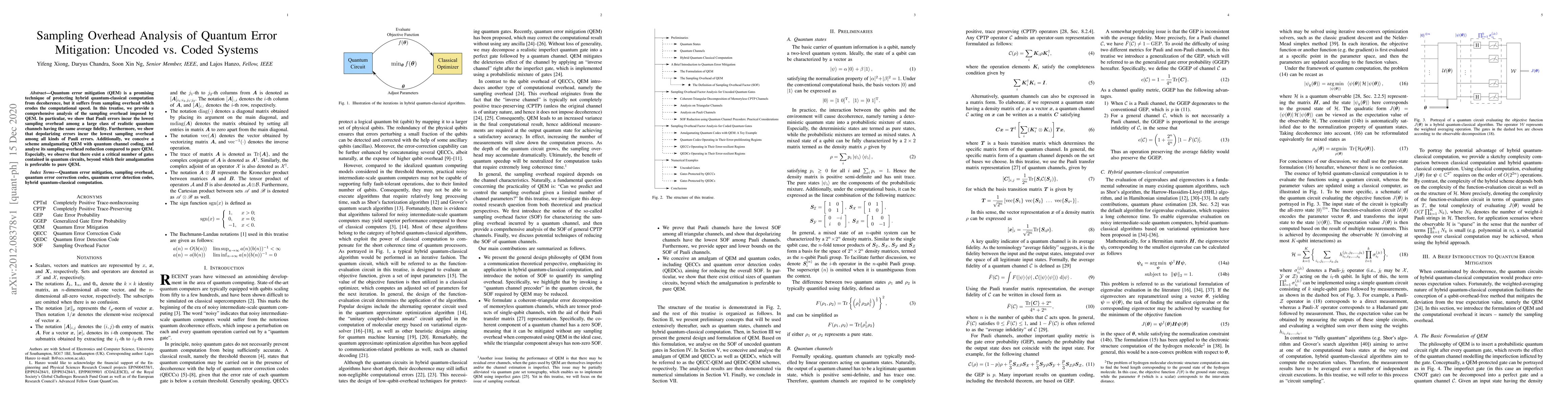 Thumbnail for Sampling Overhead Analysis of Quantum Error Mitigation: Uncoded vs.
  Coded Systems