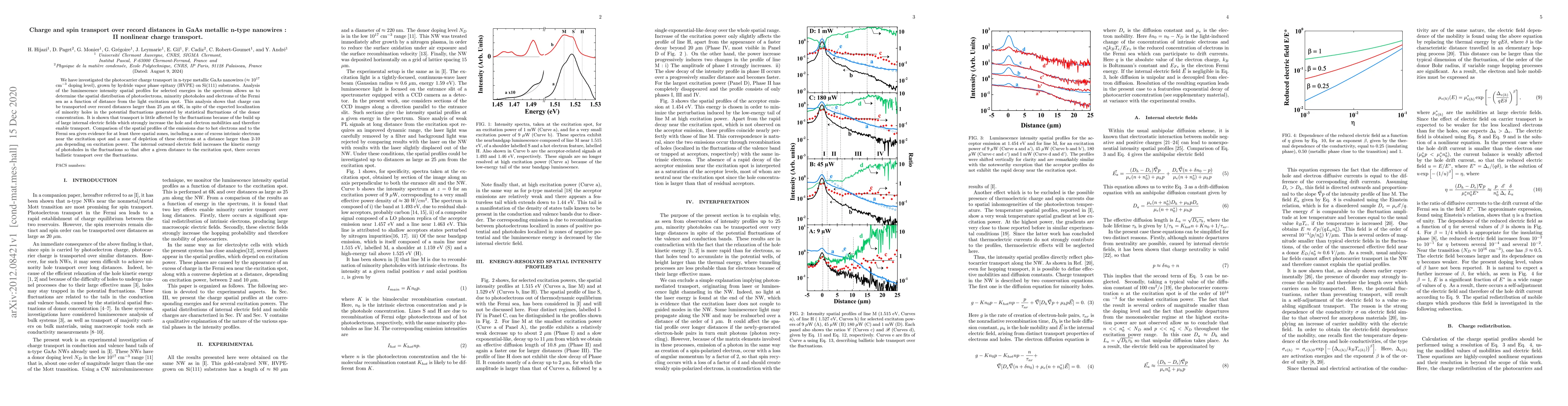 Thumbnail for Charge and spin transport over record distances in GaAs metallic n-type
  nanowires : II nonlinear charge transport