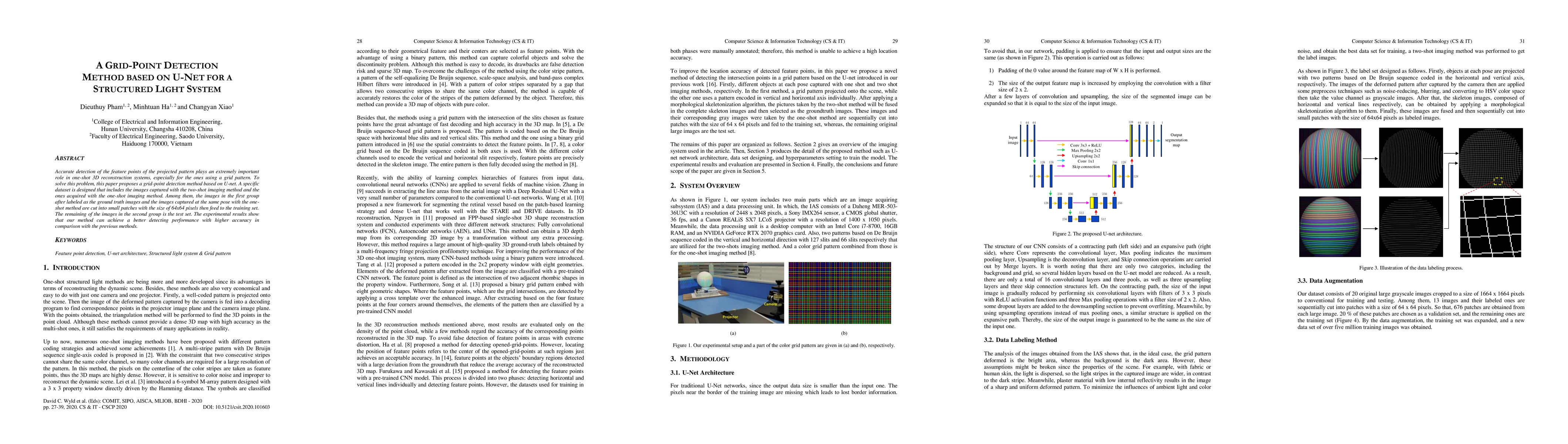 Thumbnail for A grid-point detection method based on U-net for a structured light
  system