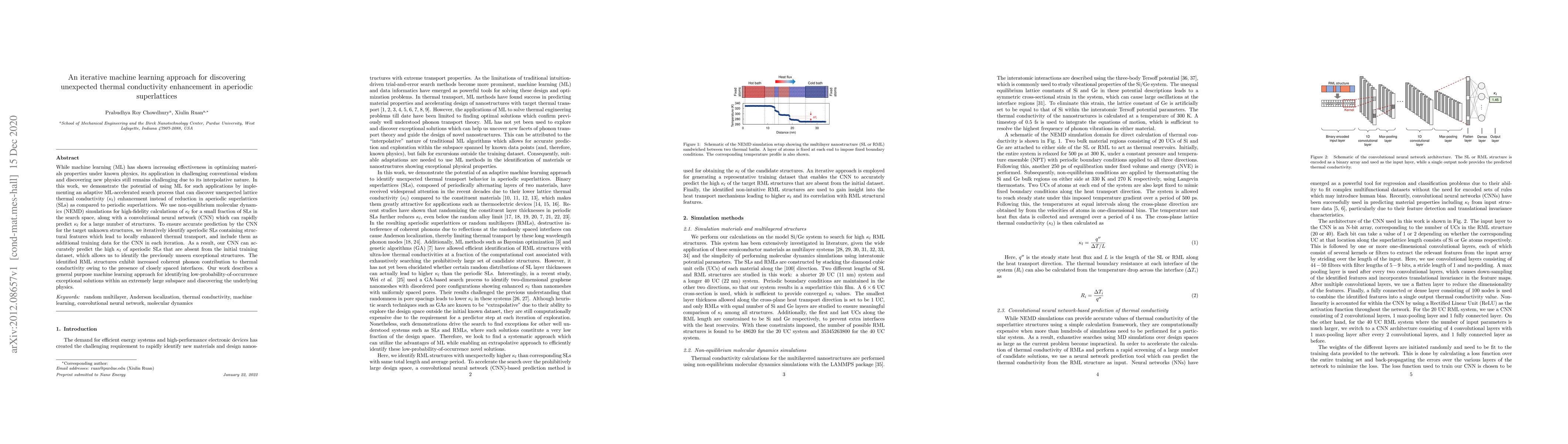 Thumbnail for An iterative machine learning approach for discovering unexpected
  thermal conductivity enhancement in aperiodic superlattices