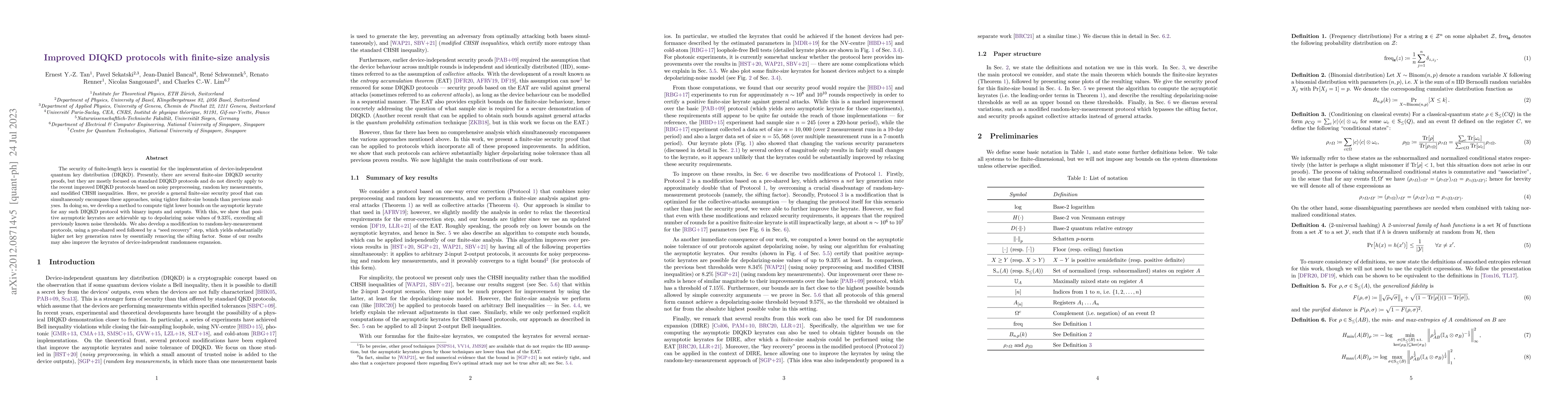 Thumbnail for Improved DIQKD protocols with finite-size analysis
