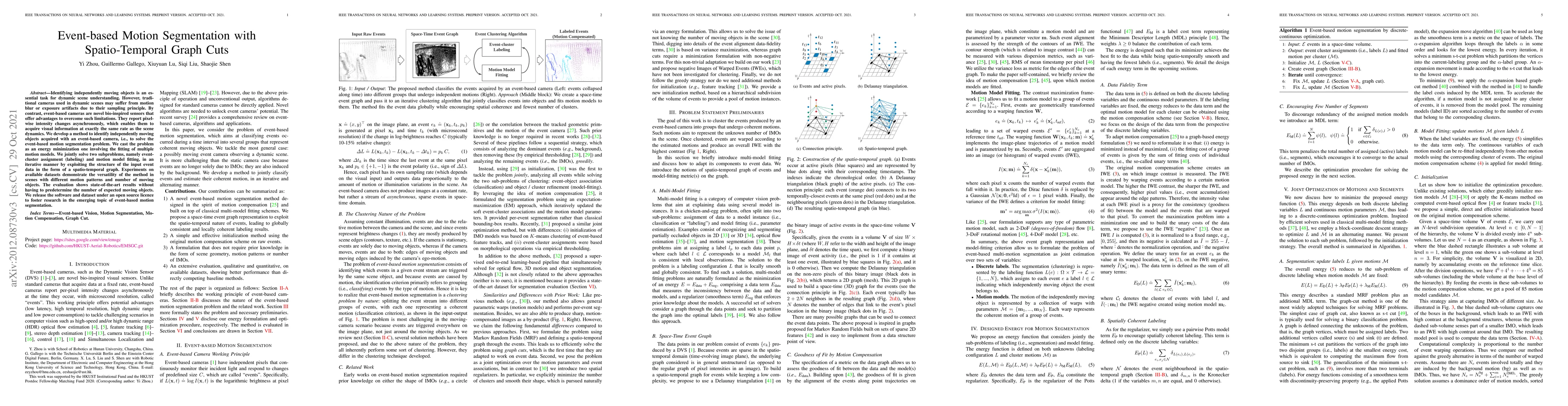 Thumbnail for Event-based Motion Segmentation with Spatio-Temporal Graph Cuts