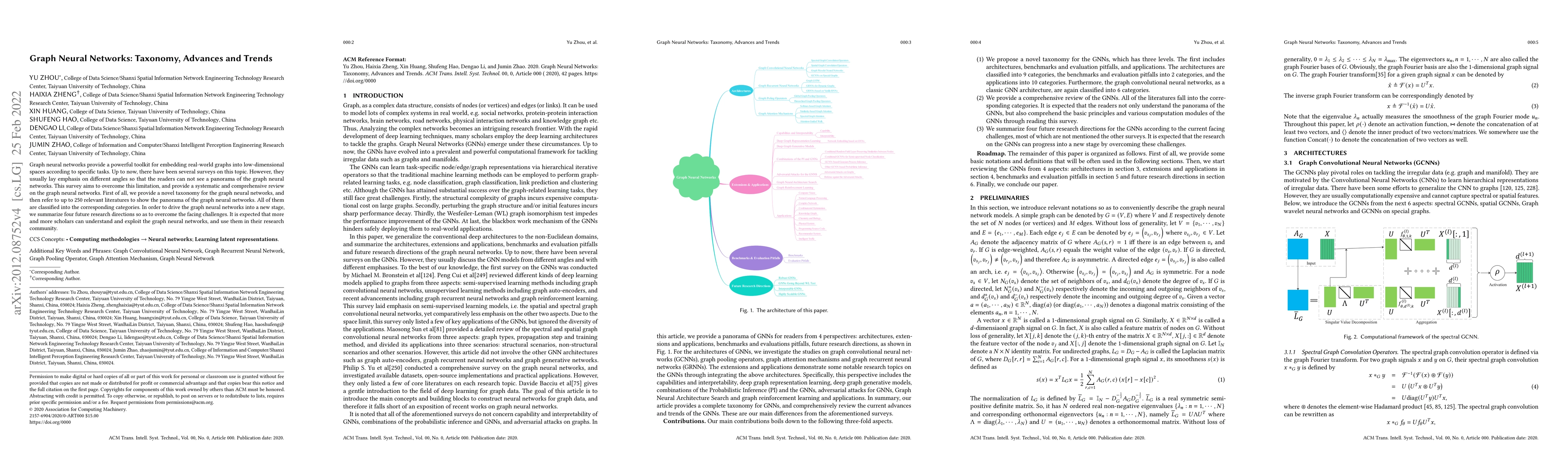 Thumbnail for Graph Neural Networks: Taxonomy, Advances and Trends