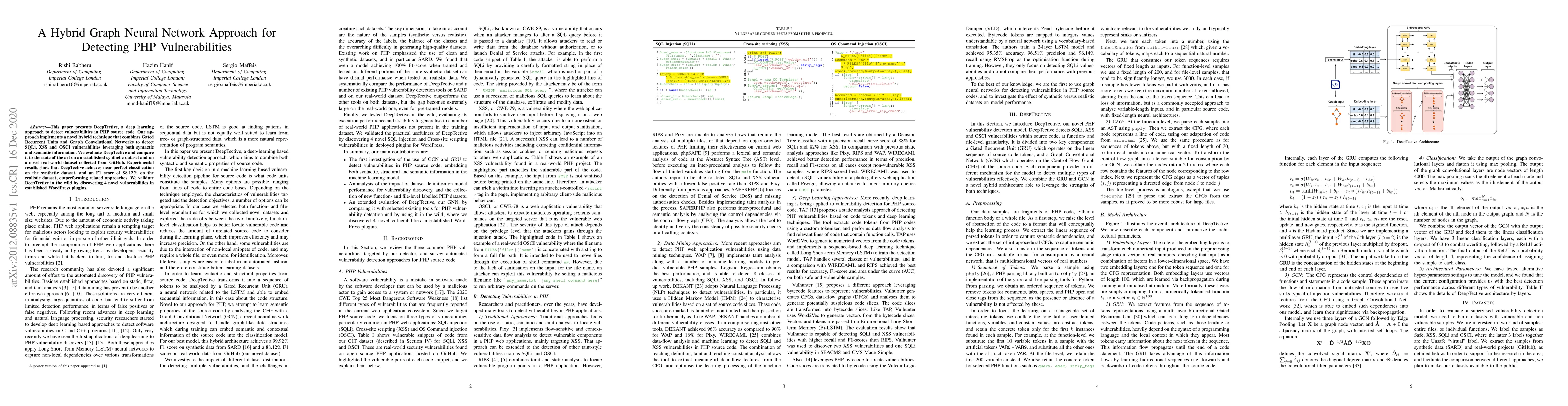 Thumbnail for A Hybrid Graph Neural Network Approach for Detecting PHP Vulnerabilities