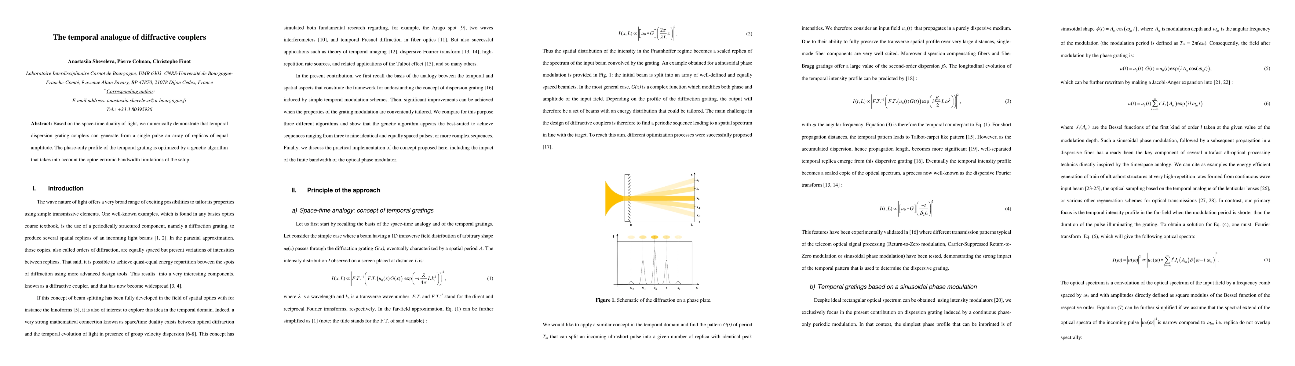 Thumbnail for The temporal analogue of diffractive couplers