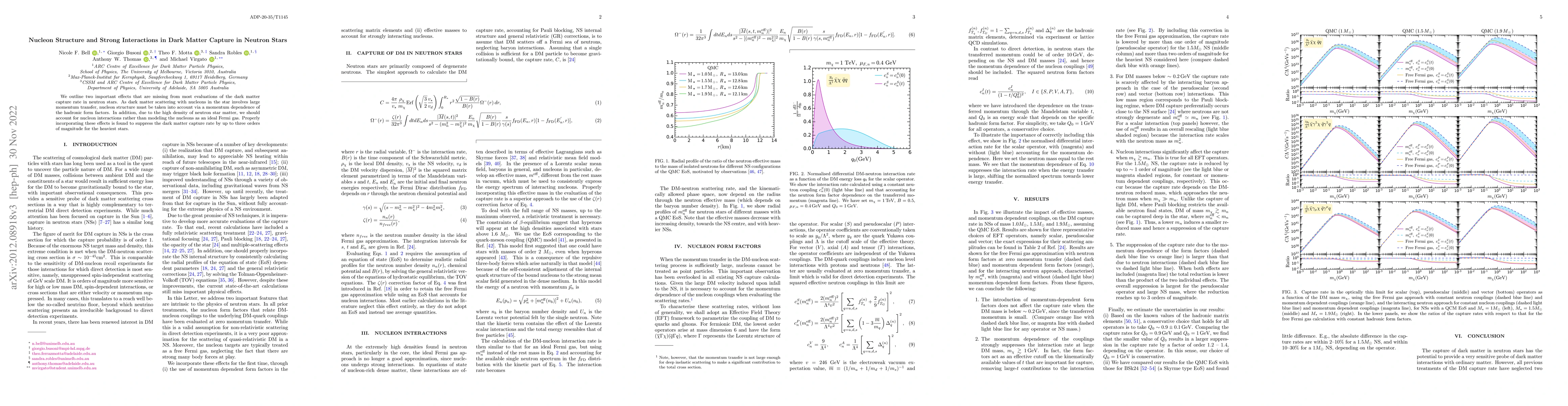 Thumbnail for Nucleon Structure and Strong Interactions in Dark Matter Capture in
  Neutron Stars