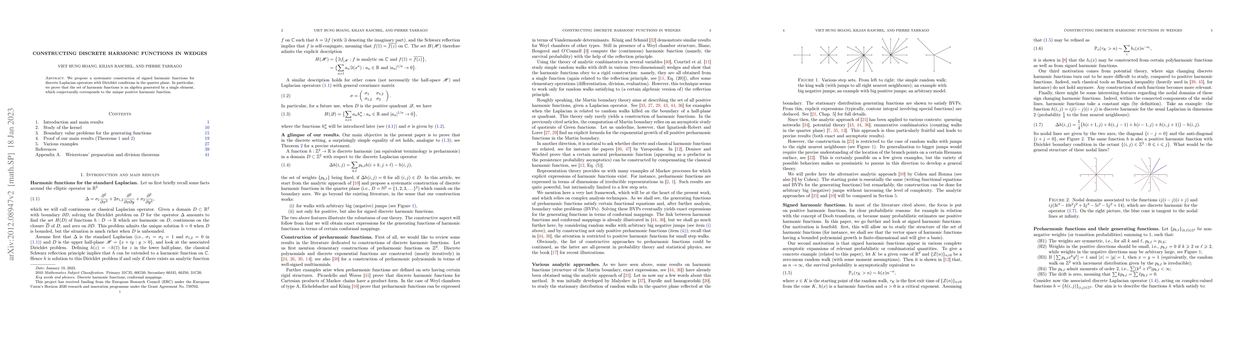 Thumbnail for Constructing discrete harmonic functions in wedges