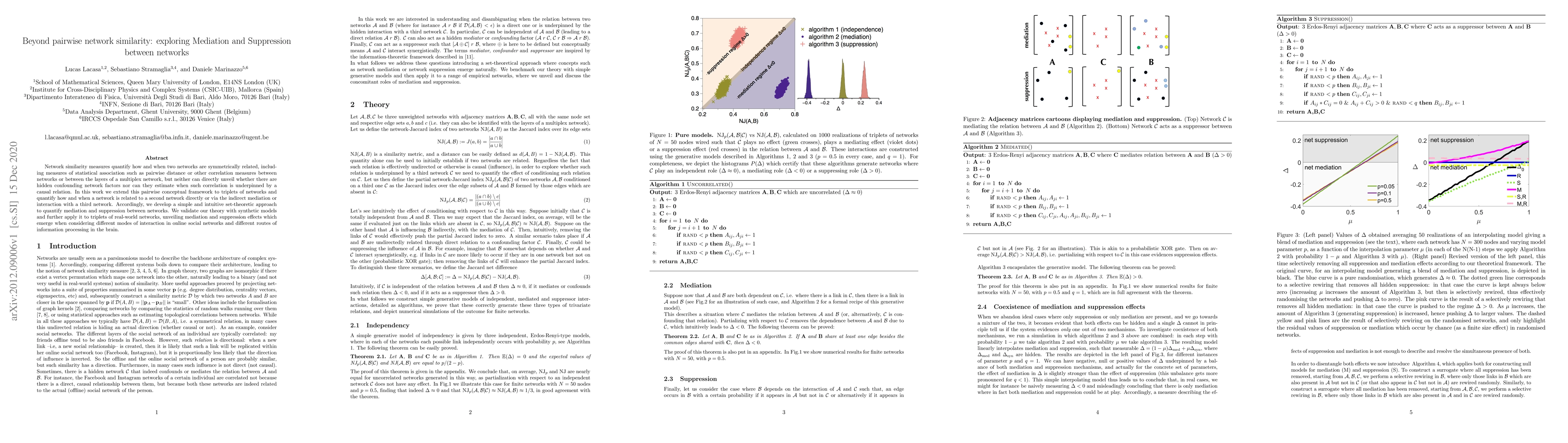 Thumbnail for Beyond pairwise network similarity: exploring Mediation and Suppression
  between networks