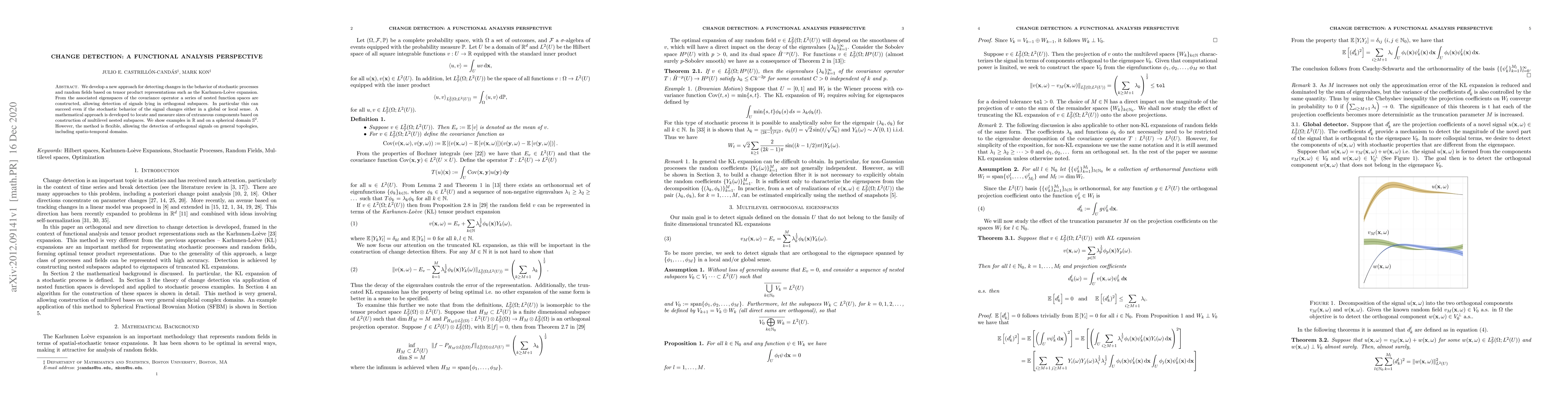 Thumbnail for Change Detection: A functional analysis perspective