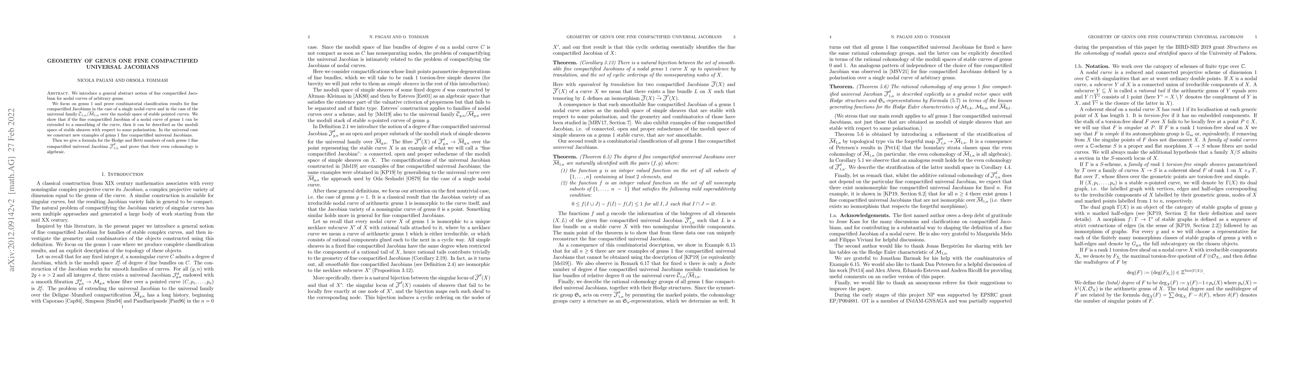 Thumbnail for Geometry of genus one fine compactified universal Jacobians