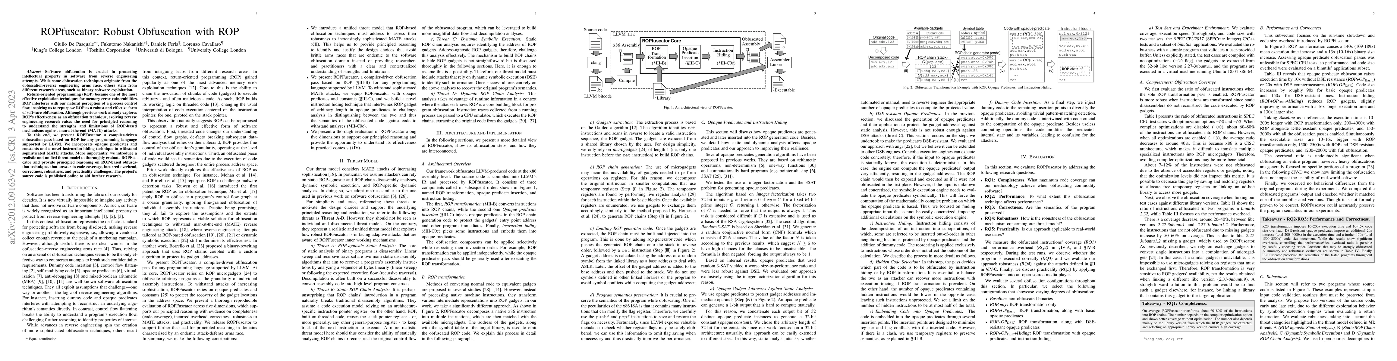 Thumbnail for ROPfuscator: Robust Obfuscation with ROP