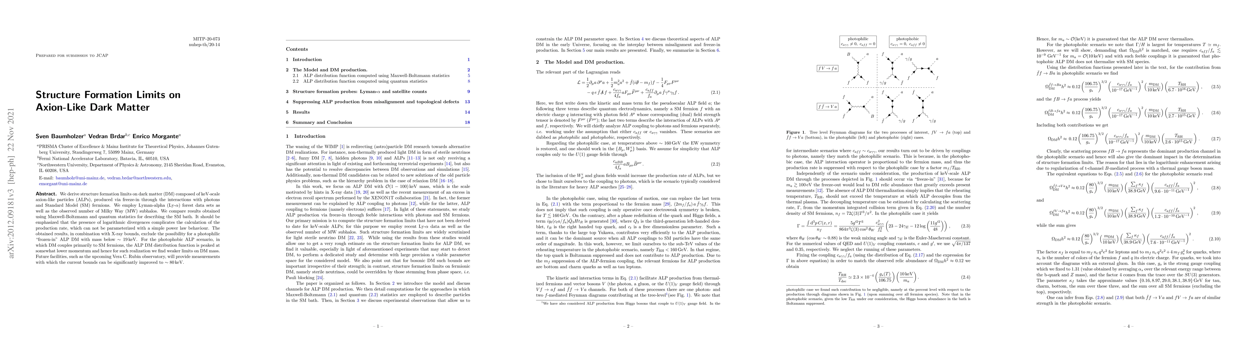 Thumbnail for Structure Formation Limits on Axion-Like Dark Matter