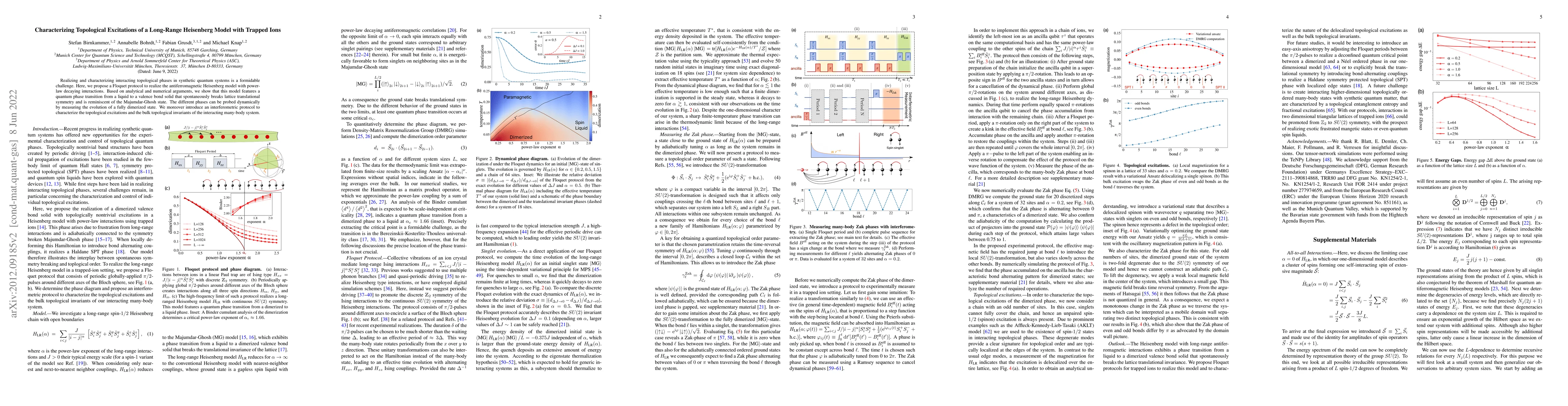 Thumbnail for Characterizing Topological Excitations of a Long-Range Heisenberg Model
  with Trapped Ions
