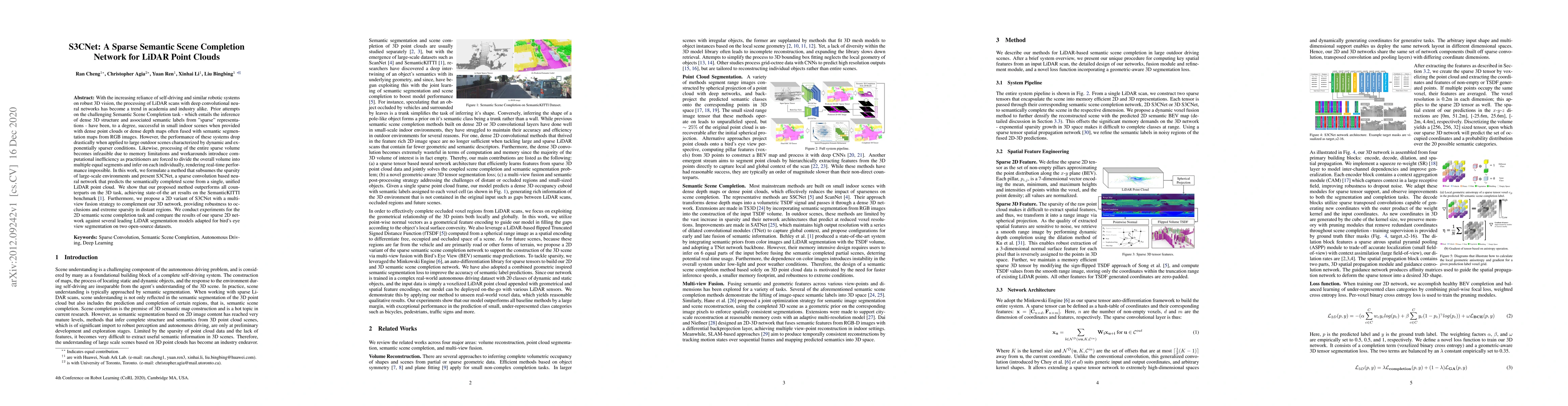 Thumbnail for S3CNet: A Sparse Semantic Scene Completion Network for LiDAR Point
  Clouds