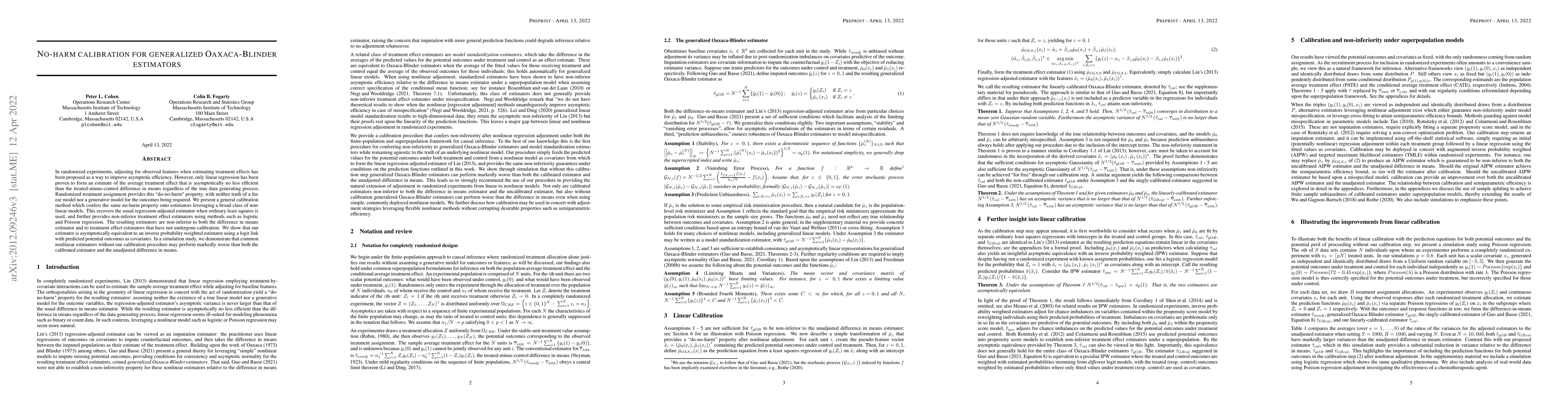 Thumbnail for No-harm calibration for generalized Oaxaca-Blinder estimators