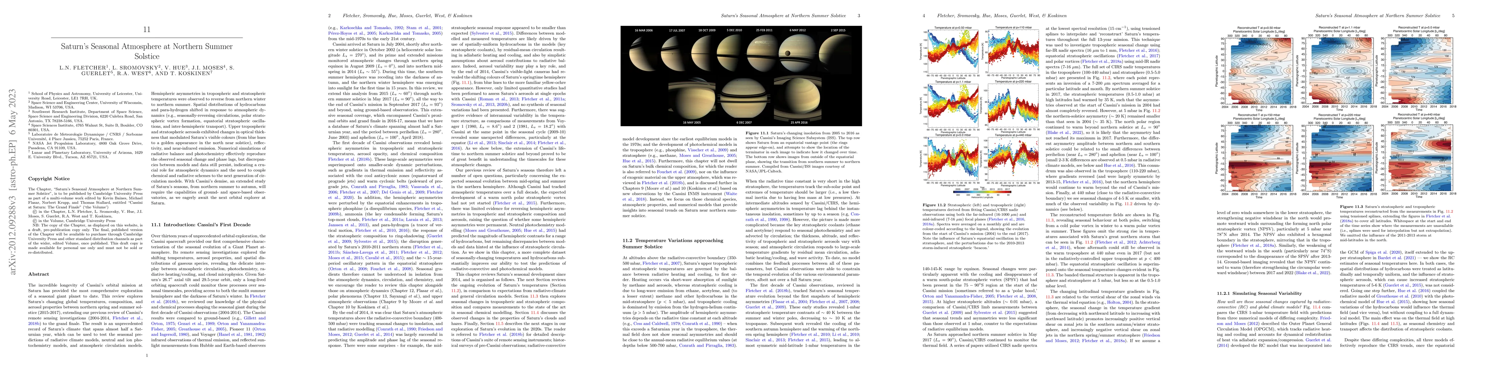 Thumbnail for Saturn's Seasonal Atmosphere at Northern Summer Solstice