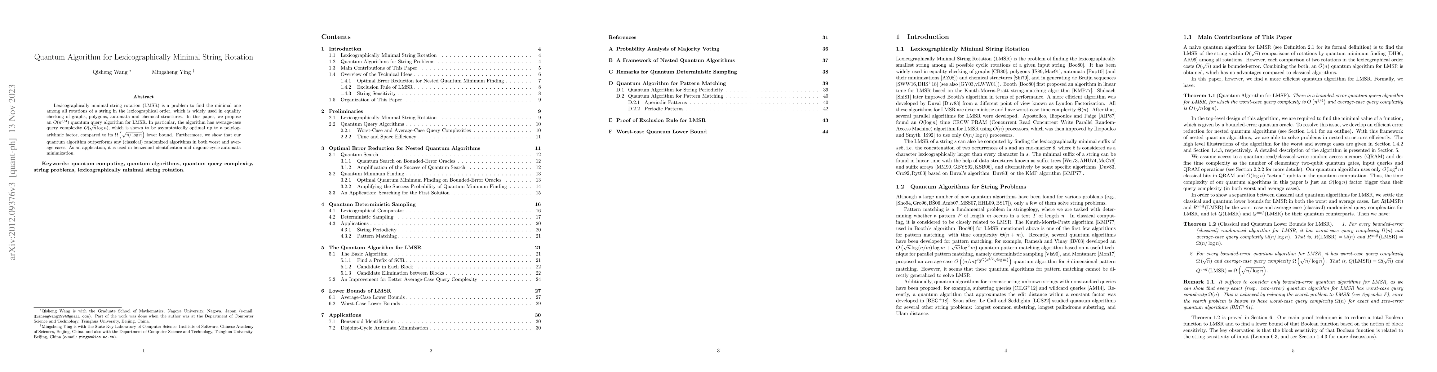 Thumbnail for Quantum Algorithm for Lexicographically Minimal String Rotation