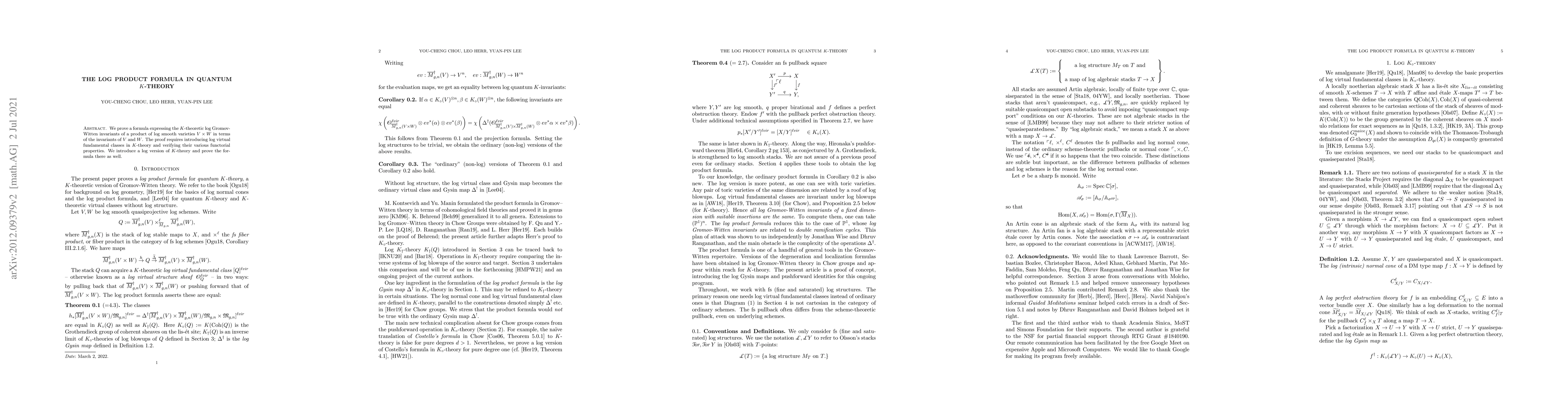Thumbnail for The Log Product Formula in quantum $K$-theory