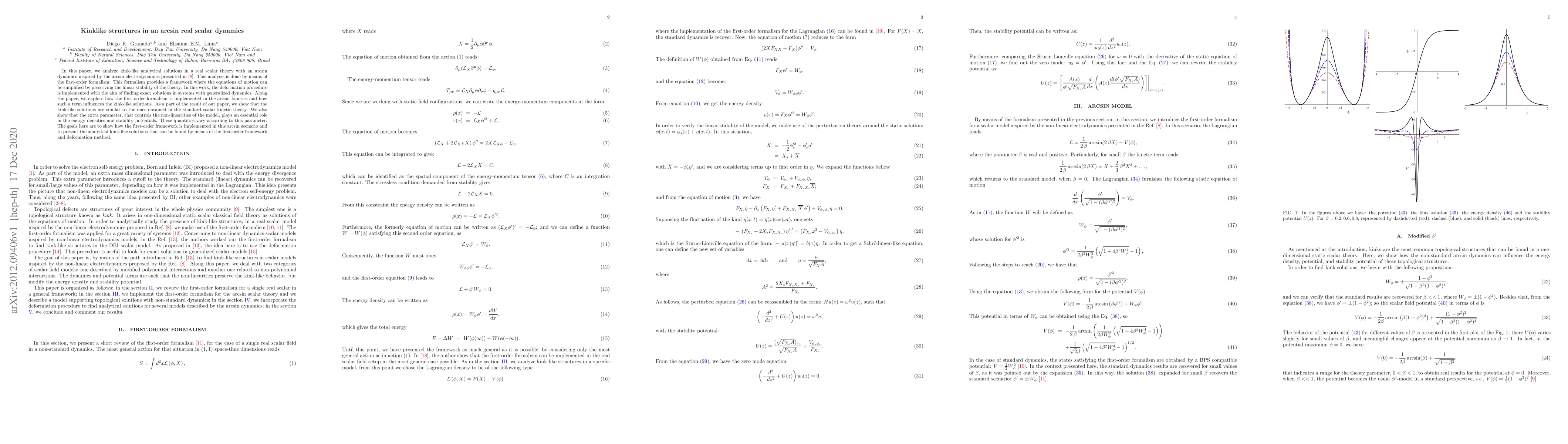 Thumbnail for Kinklike structures in an arcsin real scalar dynamics