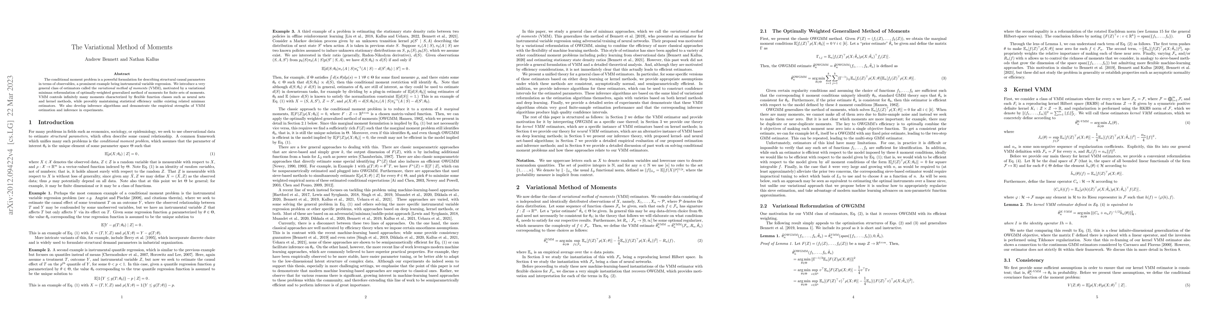 Thumbnail for The Variational Method of Moments